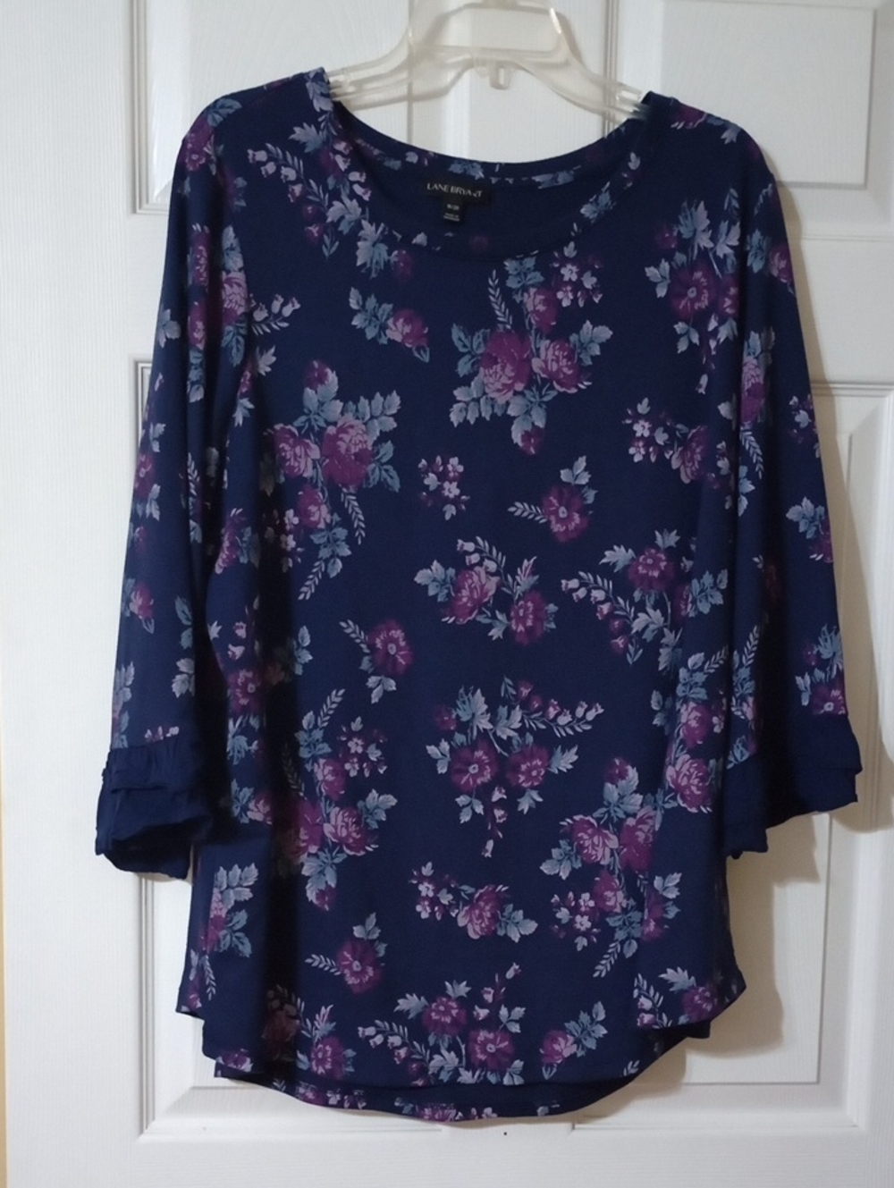 Lane Bryant 3/4 Sleeve Floral Top Plus